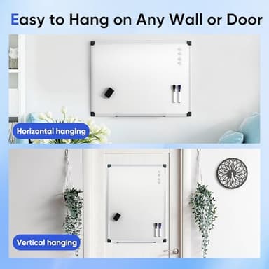 VUSIGN 48" x 36" Large Magnetic Whiteboard for Wall, Dry Erase Board with Silver Frame, Wall Mounted White Board for Classroom, Office, Home – Includes Markers, Magnets & Eraser - Image 6