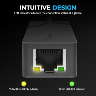 SABRENT USB-C to 5G Ethernet Adapter – 5GbE Optimized, USB 3.1 Gen 1+ Required, Clear Compatibility, Aluminum Body, Plug-and-Play for Data-Capable USB-C Devices (NT-C5GA) - Image 3