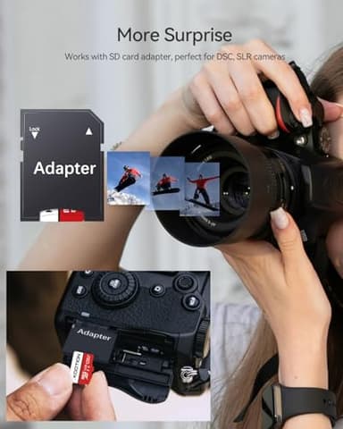 KOOTION 128GB Micro SD Card 2 Pack, UHS-I microSDXC Flash Memory Card, C10, U1, Full HD, Class 10 TF Card with Adapter - Image 5