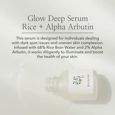 Beauty of Joseon Glow Deep Serum Rice Alpha-Arbutin for Uneven Dull Skin Tone, Daily Korean Skin Care for Men and Women 30ml, 1 fl.oz - Image 2