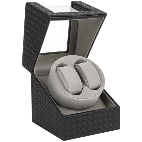 Watch Winder with Japanese Motor – Silent Adjustable Rotation, Premium PU Leather Dual Automatic Watch Winder, Soft Interior,Luxurious Display Case for Automatic Watches - Image 1