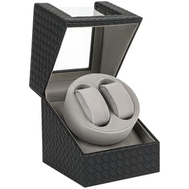 Watch Winder with Japanese Motor – Silent Adjustable Rotation, Premium PU Leather Dual Automatic Watch Winder, Soft Interior,Luxurious Display Case for Automatic Watches - Image 1