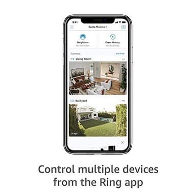 Like-New Ring Stick Up Cam Plug-In HD security camera with two-way talk, Works with Alexa - Black - Image 4