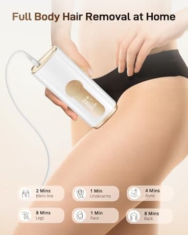 AMOTAOS IPL Laser Hair Removal for Women and Men, Ice-Cooling Laser Hair Removal Device Safe at-Home Epilators for Face Armpits Arms Bikini Line Legs Whole Body - Image 5
