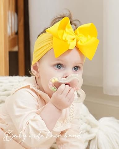 doboi 20pcs Baby Girls Bows Headbands Nylon Hairbands Ribbon Bow Elastic Hair Accessories for Newborns Infants Toddlers and Kids - Image 9