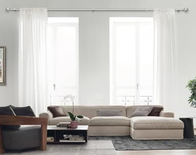 KAMANINA Curtain Rods for Windows 66 to 120 Inch, 7/8 Inch Antique Silver Heavy Duty Window Curtain Rod 32 to 120 (2.6-10ft), Adjustable Decorative Drapery Rods with Netted Texture End - Image 2