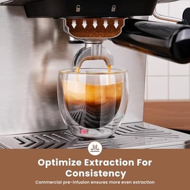 Gevi Espresso Machine 20 Bar, Coffee Machine with Milk Frother, Stainless Steel Espresso Maker for Cappuccino, Latte, Silver - Image 6