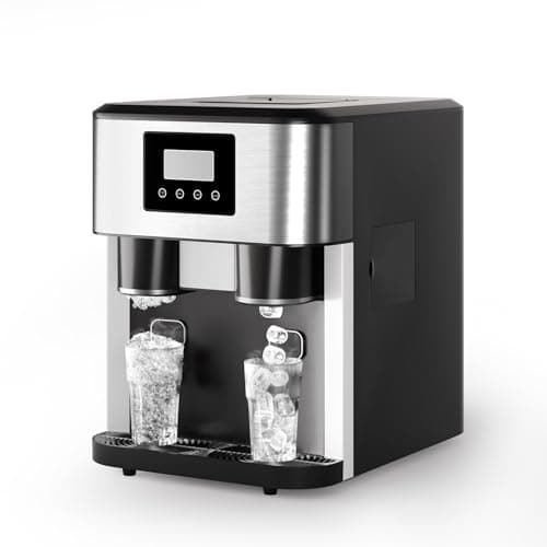 TABU 3-in-1 Nugget Ice Machine & Crushed Ice, Countertop Water Dispenser with 40lbs/Day Ice Maker & Crusher, Self-Cleaning Ice Machine, 3 Size Bullet Cube, Chewable Ice for Home, Kitchen, Office, RV - Image 1