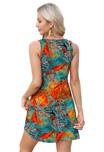 Beach Vacation Clothes for Women Hawaiian Dresses 2025 Resort Wear Outfits Essentials Tropical Sundresses Floral 07 XL - Image 4