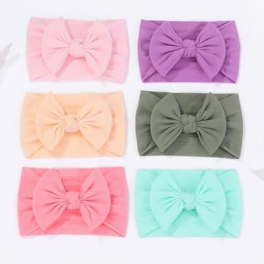 ALinmo 25PCS Baby Nylon Headbands Soft Hairbands Hair Bow Elastics for Baby Girls Newborn Infant Toddlers Kids - Image 8