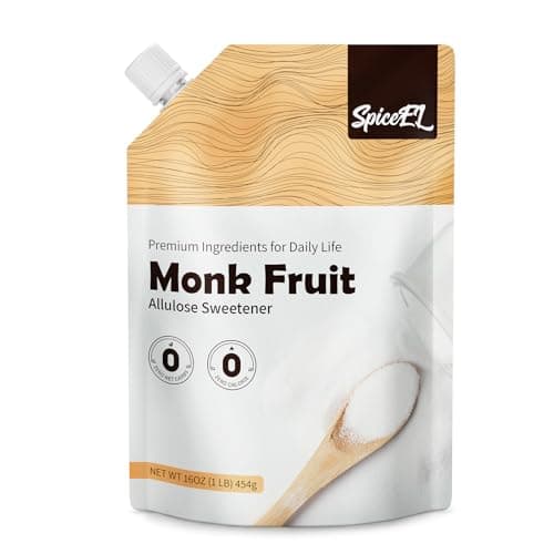 SPICEEL Monk Fruit Sweetener with Allulose - White Sugar Substitute, without Erythritol, Coffee, Tea, Gluten Free, Vegan, Sugar Replacement (1lb) - Image 1