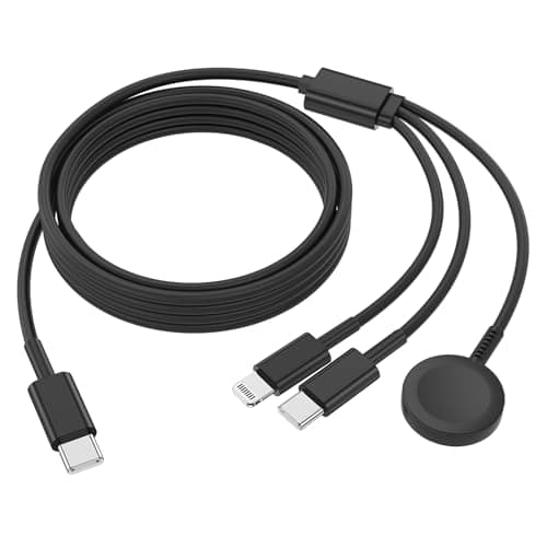QZIIW Apple Watch Charger - USB C Magnetic 3 in 1 iWatch Cable, 6 FT - Compatible with Apple Watch Series 9/8/7/6/SE/5/4 & iPhone 15/14/13/12/11, iPad - Image 1