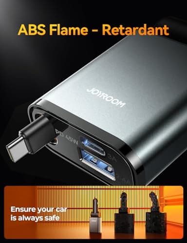 72W Car Charger USB C - PD45W USB C Retractable Cable Fast Charging for iPhone 16 17 Pro [Ultra-Compact, 75% Less Space] Car Phone Charger Adapter for iPhone 17 16 15 Pro, Samsung S25/S24, Pixel, Grey - Image 9