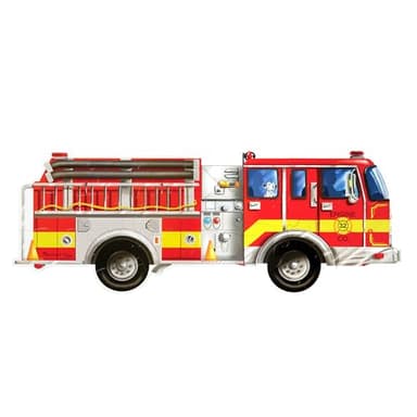 Melissa & Doug Fire Truck Jumbo Jigsaw Floor Puzzle (24 pcs, 4 feet Long) - FSC Certified - Image 1