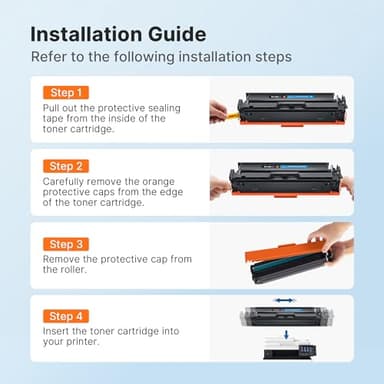 E-Z Ink 206X Toner Cartridges 4 Pack High Yield Compatible for HP 206X 206A W2110X W2110A to Use with HP Color Laserjet Pro MFP M283fdw M283cdw M283fdn M282nw M255dw M255nw M283 (with Chip -B/C/Y/M) - Image 6