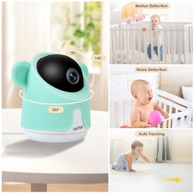 Baby Monitor with Camera and Audio, 1080P Baby Camera Monitor WiFi Smartphone App Control Night Vision 4.3” Screen 2-Way Talk Temperature & Humidity Sensor Lullabies Motion & Cry Detection iOS/Android - Image 5