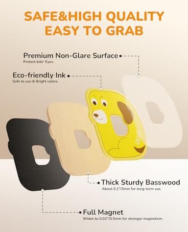 JoyCat Wooden Thick Alphabet Magnets for Toddlers Fridge Large Size Cute Animal Colorful ABC Magnetic Letters 26 Uppercase Letters 0-9 Numbers Toy Set for Kids Toddlers Preschool Learning Spelling - Image 4