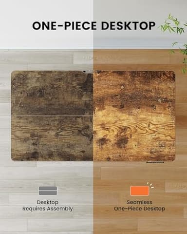 ErGear Whole Piece Standing Desk with 59x24 inch Desktop, Adjustable Stand Up Desk for Home Office, Electric Computer Desk Workstation with Cable Management Tray, Vintage Brown, EGESD67V - Image 5