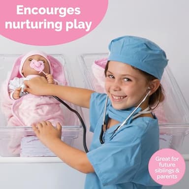 Adora 16 Inch Girl Baby Doll with Accessories Matching 9-Piece Set Including a Pacifier, Hospital, Bracelet, Diaper, and More Gift for Toddlers Ages 3+ Adoption Babies Collection - Cherish - Image 6