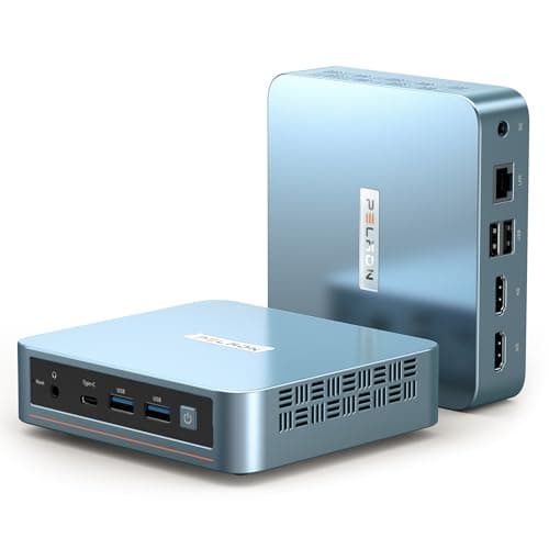 PELADN Mini PC, N97(up to 3.4GHz),16GB DDR4/512GB SSD,Type-C/Dual HDMI,Mini Desktop Computer,4K/60Hz Triple-Display USB3.2/BT4.2/WiFi5 Mini Computers for Home Business - Image 1