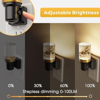 L LOHAS LED Night Light, Dimmable Night Lights Plug into Wall, Automatic Night Lights Plug in with Auto Light Sensor, Adjustable Brightness 3000K LED Night Light, for Bedroom Hallway Home Decor - Image 2
