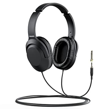 Philips Over Ear Wired Stereo Headphones for Podcasts, Studio Monitoring and Recording Headset for Computer, Keyboard and Guitar with 6.3 mm (1/4") Add On Adapter - Image 7