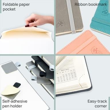 POPRUN Planner 2025-2026 (Large - 8.5'' x 10.5'') Academic Weekly Calendar (July 2025 - June 2026) with Hourly Time Slots, Monthly Tabs, 100GSM Thick Papers, Leather Soft Cover - Purple - Image 6