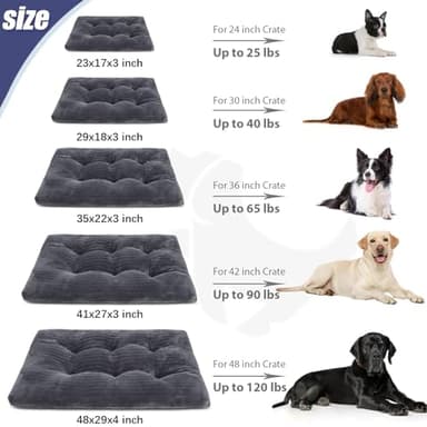 Dog Crate Bed Washable Dog Beds for Small Dogs Deluxe Thick Flannel Fluffy Comfy Kennel Pad Anti-Slip & Anti-Scratch Pet Sleeping Mat, 23 x 18 Inch, Gray - Image 6