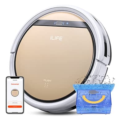 ILIFE V5s Plus Robot Vacuum and Mop Combo with Wi-Fi/App/Alexa, Automatic Self-Charging Robotic Vacuum Cleaner, Slim and Quiet, Cleans Hard Floors Carpets and Pet Hair (V5s Pro Upgrade Version) - Image 1