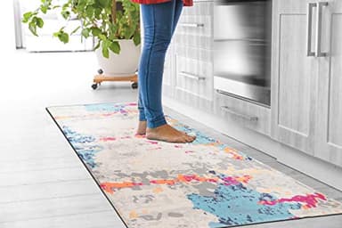 Rugshop Transitional Abstract Anti Fatigue Standing Mat 18" x 47" Multi - Image 5