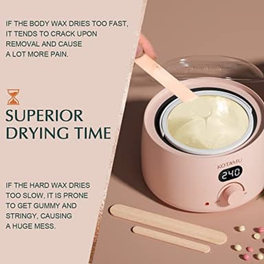 KOTAMU Hard Wax Beads for Hair Removal - 1lb Sensitive Skin Thick Hair Formula for Full Body, Face, Chest, Back, Leg, Bikini Brazilian Waxing - Wax Refill for Women and Men - Image 5