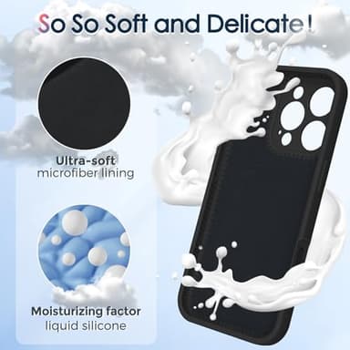 KMAMBAG Mag-Ring Designed for iPhone 16 Pro Max Case, Liquid Silicone [Moisturizing Factor] Extreme Soft Slim Phone Case with Stand [Compatible with MagSafe] for 16 Pro Max 6.9 inch Men Women, Black - Image 3