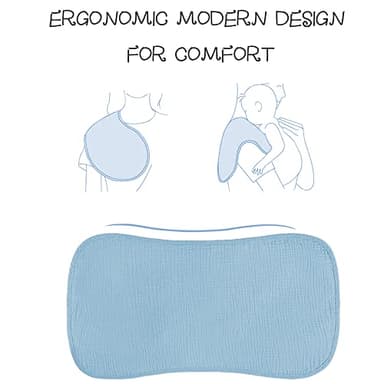 Konssy Muslin Baby Burp Cloths Sets for Unisex- 6 Pack Large 100% Cotton Burping Clothes for Newborn, Baby Girls and Boys - Image 2