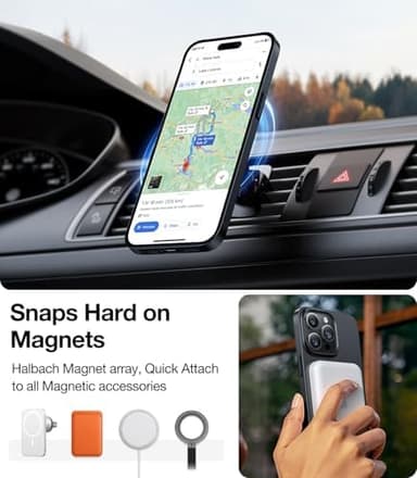 TORRAS Magnetic Slim Fit Designed for iPhone 15 Pro Case 2023, [Compatible with MagSafe] [Ultra Thin] Protective Matte Hard PC Cover Anti-Scratch Phone Case for iPhone 15 Pro, Black Titanium - Image 4