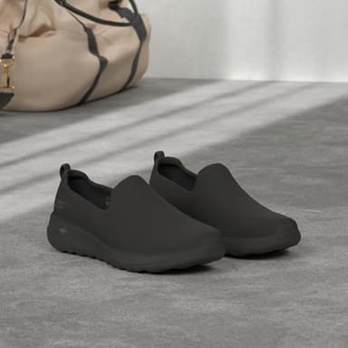 Skechers Women's Go Walk Joy Sneaker – 5GEN Cushioning, Air-Cooled GOGA Mat, Breathable Mesh Upper, Black, 7.5 Wide - Image 2