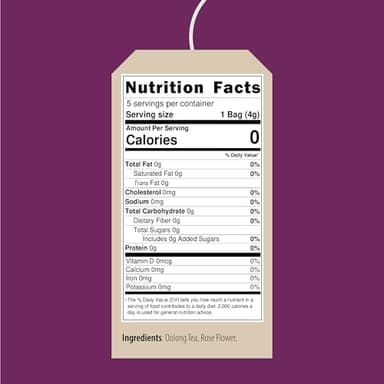 Arroyo Kitchen by Little Jasmine, Non-GMO Rose Oolong Tea Bag, 4 Gr of Premium Taiwanese Whole Tea Leaves and Flowers per Bag, PLA Tea Bag, Brew Hot or Cold - Image 2