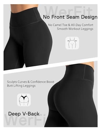 Unthewe High Waisted Butt Lifting Workout Gym Leggings for Women Buttery Soft Athletic Yoga Pants(U810-Black-S) - Image 4