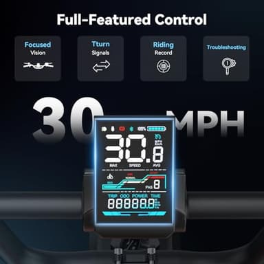 Jasion RetroVolt Electric Bike for Adults,【1500W Peak Motor & 30MPH & 70Miles】 Electric Mountain Bike, Full Suspension Ebikes for Adults, 20" Fat Tire Ebike with 48V 13Ah Battery Electric Dirt Bike - Image 4