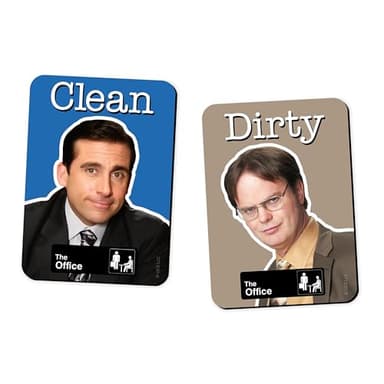 GAMAGO The Office Dishwasher Magnet - Michael and Dwight Double Sided Clean Dirty Magnet Sign Indicator - Officially Licensed Merchandise & Collectibles - Image 1