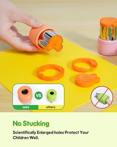 melican Kids Kitchen Knife Set, 11 Pcs Montessori Kitchen Tools for Toddlers' Real Cooking, Include Kid Knives, Crinkle Cutter, Sandwich Cutters, Peeler, Cutting Board for Birthday - Image 3