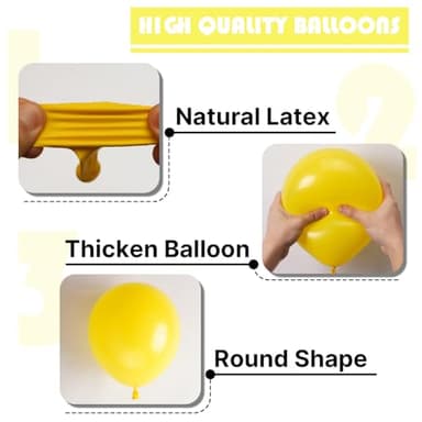 PartyWoo Yellow Balloons 120 pcs Different Sizes of 18 12 10 5 Inch Matte Light Yellow Latex Balloon Arch Kit Garland for Easter Bee Baby Shower Sunflower Birthday Graduation Decorations Yellow-Y55 - Image 7