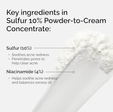 The Ordinary Sulfur 10% Powder-to-Cream Acne Spot Treatment Concentrate, Reduces Pimple Size and Zit Redness, 0.18 Oz - Image 4