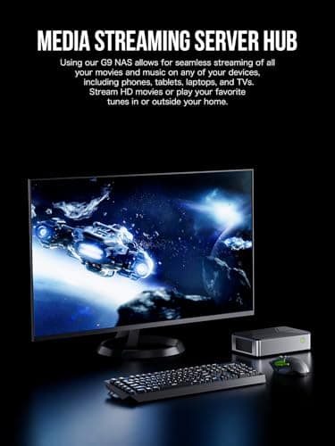 GMKtec G9 Plus Mini PC NAS, Intel N150 Dual Boot 11 Pro Linux Desktop Computer 12GB DDR5 64GB EMMC + 1TB M.2 SSD, 4*M.2 NVMe Slots, Dual NIC 2.5GbE, USB-C 10Gbps, Network Attached Storage - Image 4