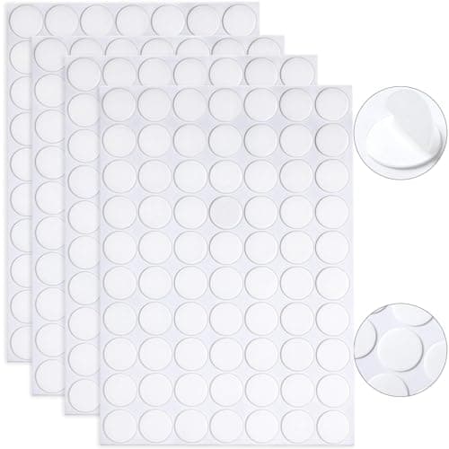JANYUN 280 Pcs Double Sided Sticky Dot Stickers Removable Round Putty Clear Sticky Tack No Trace Sticky Putty Waterproof Small Stickers for Festival Decoration (20mm, 280) - Image 1