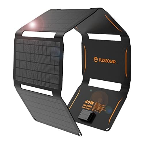 FlexSolar 40W Foldable Solar Panel Charger with USB-C and USB-A Outputs for Phones, Power Banks, Tablets - Waterproof for Camping, Hiking, Backpacking - Image 1