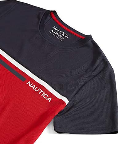 Nautica Mens Nautica Men's Navtech Colorblock Tee T Shirt, Nautica Red, Medium US - Image 3