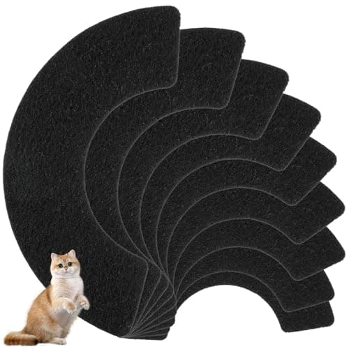 Hlimior 10 Pcs Carbon Filters for Litter-Robot 4, Cat Litter Box Replacement Filters with Activated Carbon to Absorb Unpleasant Odors Control Damp, Black (10 Pcs Carbon Filters for Litter-Robot 4) - Image 1