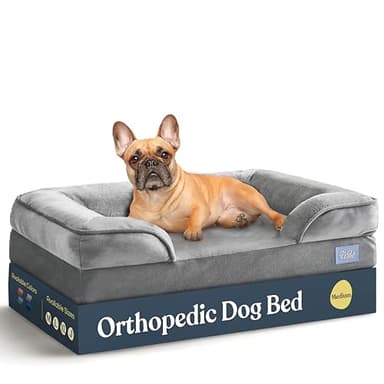 Orthopedic Sofa Dog Bed - Ultra Comfortable Dog Beds for Medium Dogs - Breathable & Waterproof Pet Bed- Egg Foam Sofa Bed with Extra Head and Neck Support - Removable Washable Cover & Nonslip Bottom. - Image 1