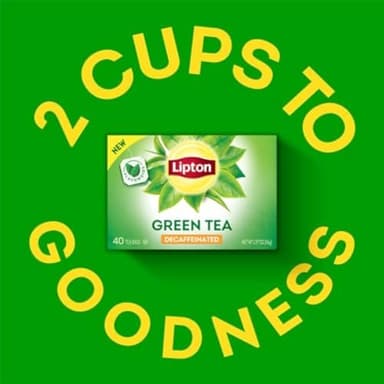 Lipton Decaf Green Tea Bags, Unsweetened Iced or Hot Tea Bags, 240 Total Tea Bags (40ct - Pack of 6) - Image 5
