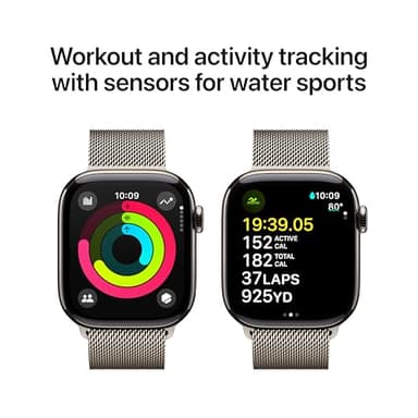 Apple Watch Series 10 [GPS + Cellular 42mm case] Smartwatch with Natural Titanium Case with Natural Milanese Loop. Fitness Tracker, ECG App, Always-On Retina Display, Carbon Neutral - Image 5